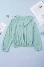 Load image into Gallery viewer, Loose Fit Ribbed V Neck Hoodie