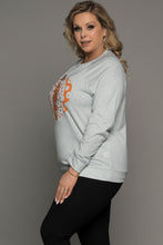 Load image into Gallery viewer, Halloween Pumpkin Leopard Print Plus Size Sweatshirt