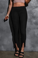 Load image into Gallery viewer, Rib Knit High Waist Slit Leggings
