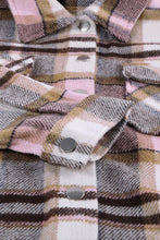 Load image into Gallery viewer, Geometric Plaid Print Pocketed Shacket