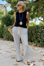 Load image into Gallery viewer, Drawstring Striped Wide Leg Pants