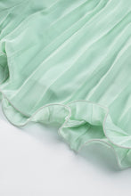 Load image into Gallery viewer, Pleated Ruffled Tie Waist Buttons V Neck Romper