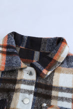 Load image into Gallery viewer, Geometric Plaid Print Pocketed Shacket