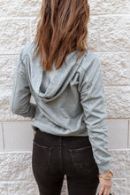 Load image into Gallery viewer, Grey Casual Solid Color Lace-up Hoodie