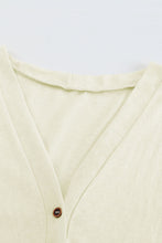 Load image into Gallery viewer, Beige Solid Color Open-Front Buttons Cardigan