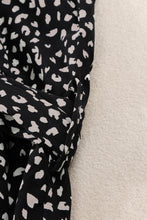 Load image into Gallery viewer, Leopard Print Belted V Neck Short Sleeve Romper