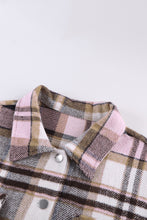 Load image into Gallery viewer, Geometric Plaid Print Pocketed Shacket
