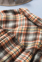 Load image into Gallery viewer, Plaid Print Button Long Sleeve Plus Size Shirt Coat