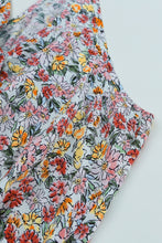 Load image into Gallery viewer, Multicolor Wrapped V Neck Floral Tank Crop Top