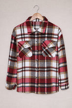 Load image into Gallery viewer, Geometric Plaid Print Pocketed Shacket