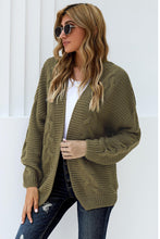 Load image into Gallery viewer, Olive Chunky Wide Long Sleeve Knit Cardigan
