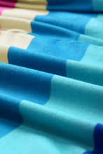 Load image into Gallery viewer, Multicolor Color Block Striped Bow Knot Straps Maxi Dress