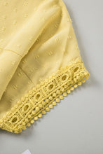 Load image into Gallery viewer, Swiss Dot Lace Splicing Short Sleeve Top