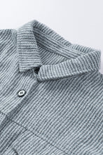 Load image into Gallery viewer, Textured Button Down Shirt Jacket with Pockets