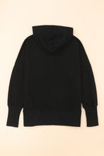Load image into Gallery viewer, Batwing Sleeve Pocketed Henley Hoodie