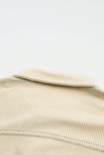 Load image into Gallery viewer, Button Up Pockets Striped Color Block Corduroy Jacket