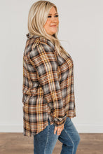 Load image into Gallery viewer, Plaid Print Button Long Sleeve Plus Size Shirt Coat