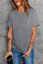 Load image into Gallery viewer, Solid Color Crew Neck Tee