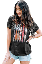 Load image into Gallery viewer, Western American Flag Print Short Sleeve Graphic Tee