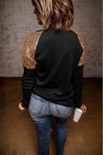 Load image into Gallery viewer, Sequin Shoulder Long Sleeve Top