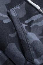 Load image into Gallery viewer, Camo Print Zip-up Hooded Coat with Pockets