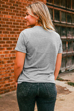 Load image into Gallery viewer, Merry Christmas Tree Pattern Print Crew Neck Graphic Tee