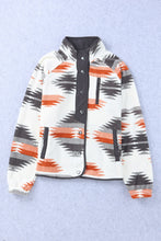 Load image into Gallery viewer, Western Aztec Snap Buttoned Fleece Jacket