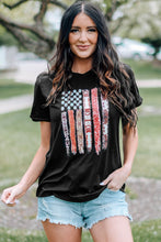 Load image into Gallery viewer, Western American Flag Print Short Sleeve Graphic Tee