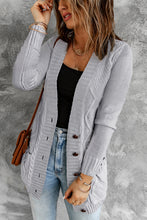 Load image into Gallery viewer, Front Pocket and Buttons Closure Cardigan