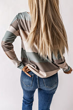 Load image into Gallery viewer, Color Block Ribbed Long Sleeve Top with Pocket
