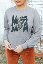 Load image into Gallery viewer, MAMA Lightning Leopard Print Long Sleeve Sweatshirt