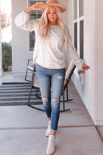 Load image into Gallery viewer, Crew Neck Long Sleeve Blouse