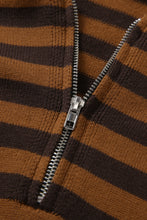 Load image into Gallery viewer, Striped Knit Quarter Zip Hoodie