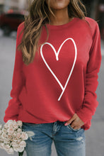 Load image into Gallery viewer, Simple Heart Graphic Valentine's Sweatshirt