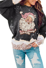 Load image into Gallery viewer, Christmas Santa Clause Leopard Print Graphic Sweatshirt