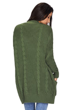 Load image into Gallery viewer, Army Knit Texture Long Cardigan