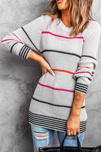 Load image into Gallery viewer, Ribbed Knit Striped Sweater