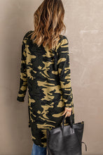 Load image into Gallery viewer, Camo Print Long Cardigan