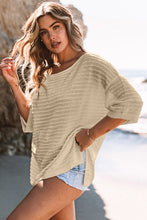 Load image into Gallery viewer, Textured Knit Drop Shoulder Tee