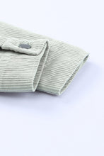 Load image into Gallery viewer, Raw Hem Flap Pockets Cropped Corduroy Jacket