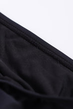 Load image into Gallery viewer, High Neck Plunge Mesh Ruched Tankini Swimwear