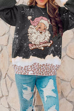 Load image into Gallery viewer, Christmas Santa Clause Leopard Print Graphic Sweatshirt