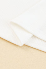 Load image into Gallery viewer, Beige Dotty Mesh Ruffle Sleeve Ribbed Knit Top