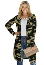 Load image into Gallery viewer, Camo Print Long Cardigan