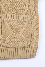 Load image into Gallery viewer, Beige Front Pockets Buttons Textured Cardigan