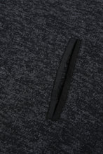 Load image into Gallery viewer, Heathered Print Button Snap Neck Pullover Hoodie