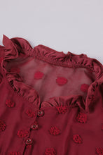 Load image into Gallery viewer, Ruffled Swiss Dot Mesh Yoke Tank Top