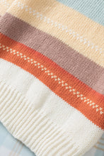 Load image into Gallery viewer, Crew Neck Drop-shoulder Striped Color Block Sweater