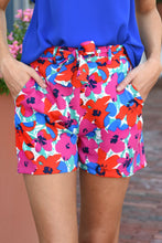 Load image into Gallery viewer, Floral Print Belted Shorts