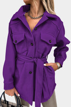Load image into Gallery viewer, Lapel Button-Down Coat with Chest Pockets
